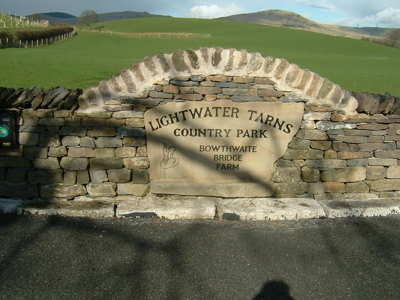 Yellow Sandstone Engraved with Hand Cut Letters Name Plate