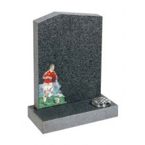 RL559 - Dark Grey Granite, Lawn Memorial, Headstone